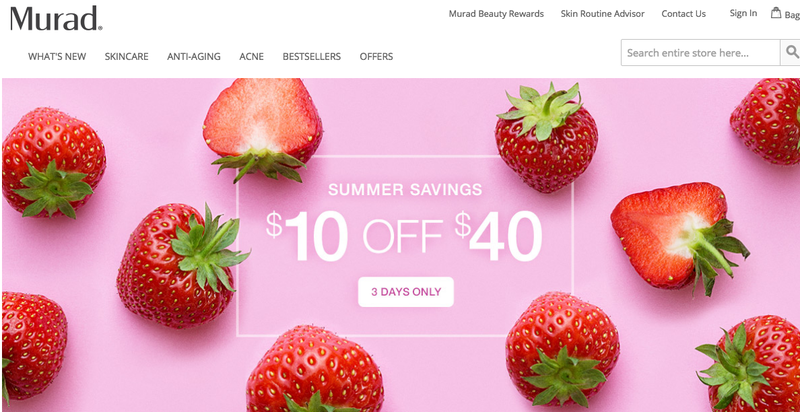 Murad, $10 off $40 with code INSTANT